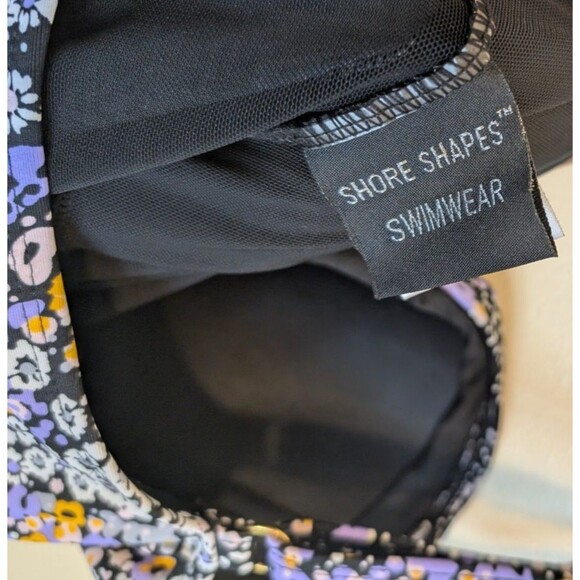 Shore Shapes Womens One Piece Swimsuit Skirted Multicolor Floral Size 12 - Picture 13 of 14